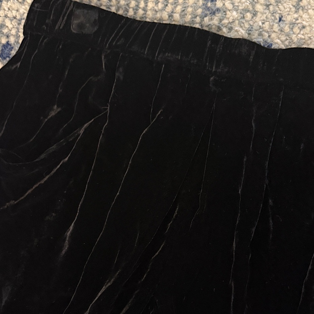 Eileen Fisher Women’s Large Petite Black Velvet Dress Pants - Picture 11 of 16